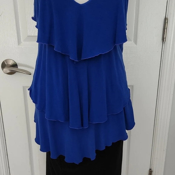 Moon Katz Royal Blue Layered Open Back Top - Picture 4 of 13